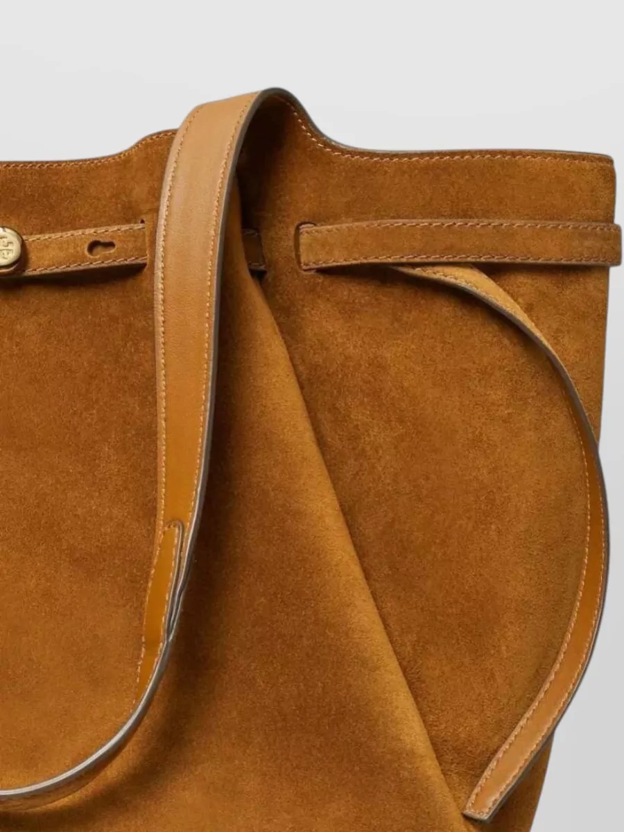 Tory Burch Romy Large Suede Leather Tote Bag