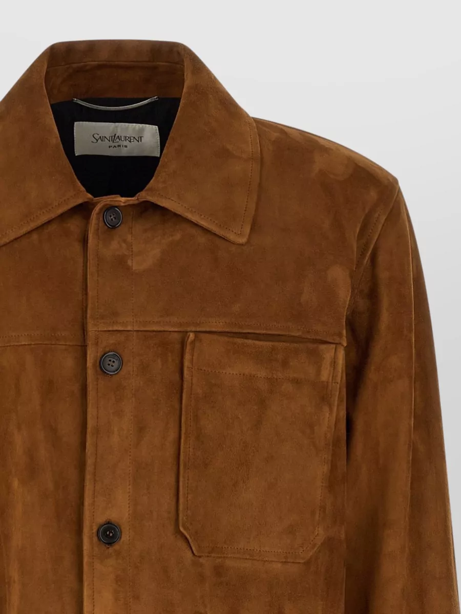 Saint Laurent Suede Shirt Jacket