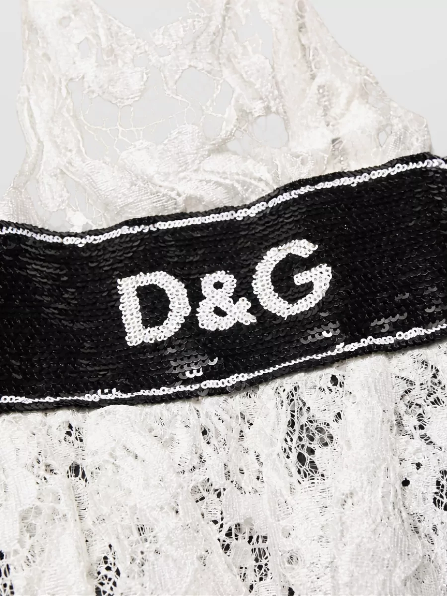 Dolce&Gabbana Embellished Lace Fitted Skirt Dress