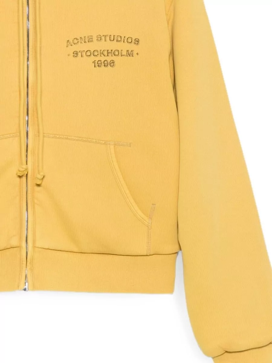 Acne Studios Organic Cotton Logo Zip Hoodie