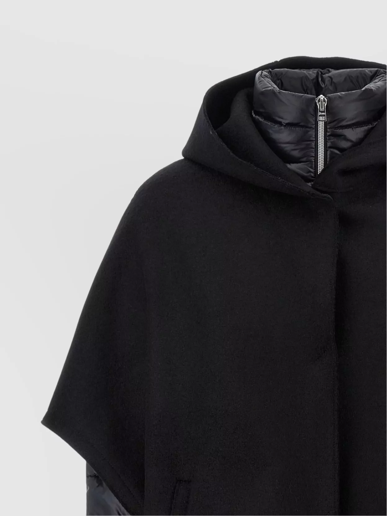 Herno Quilted Cape Hooded Side Pockets
