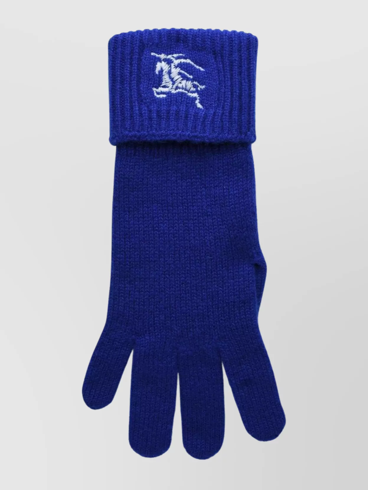 Burberry Textured Knit Gloves Ribbed Cuff