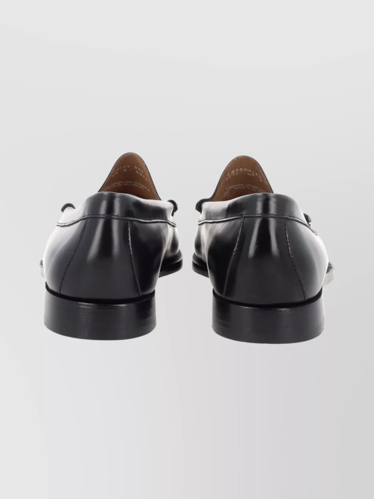 G.h. Bass Round Toe Leather Loafers With Stitched Design