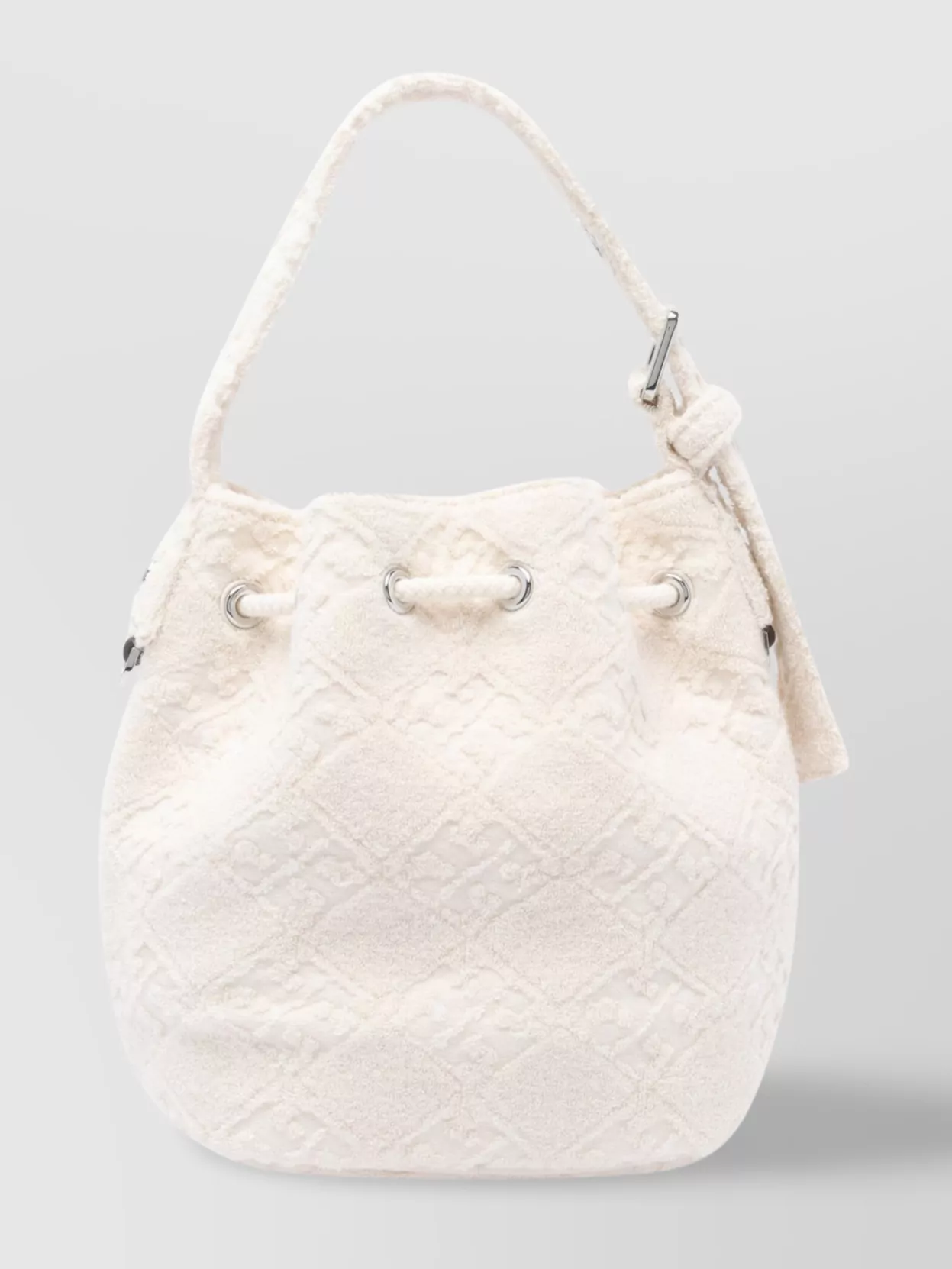 Tory Burch Textured Fabric Shoulder Bag With Adjustable Strap