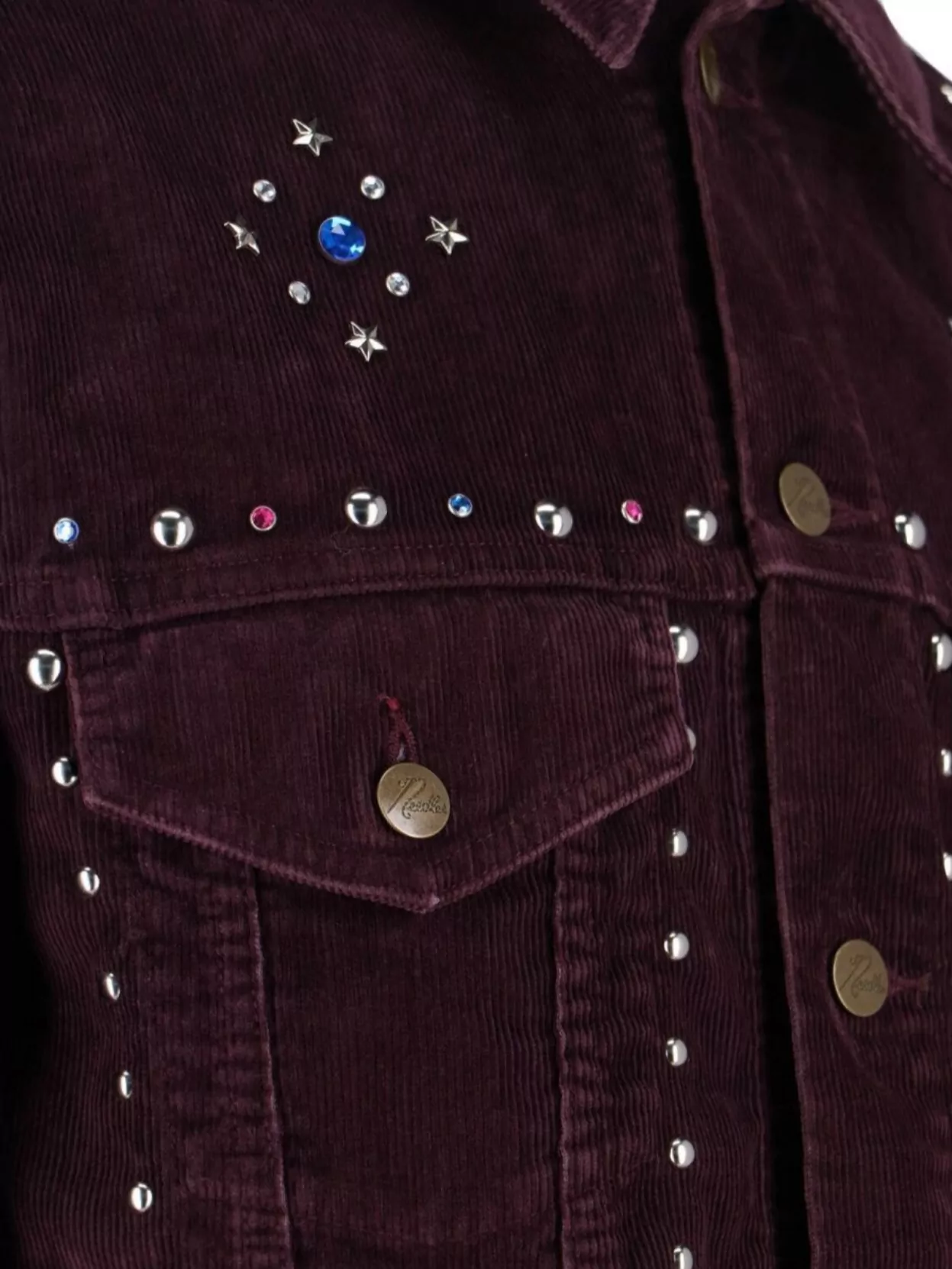 Needles Casual Corduroy Jacket Studded Design