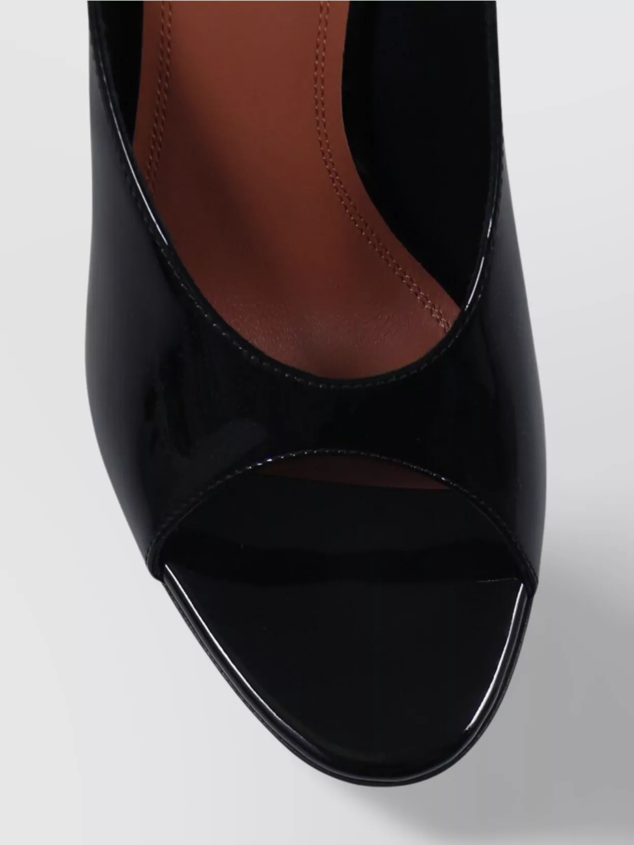 Amina Muaddi Slipper 105 Peep Toe Glossy Finish