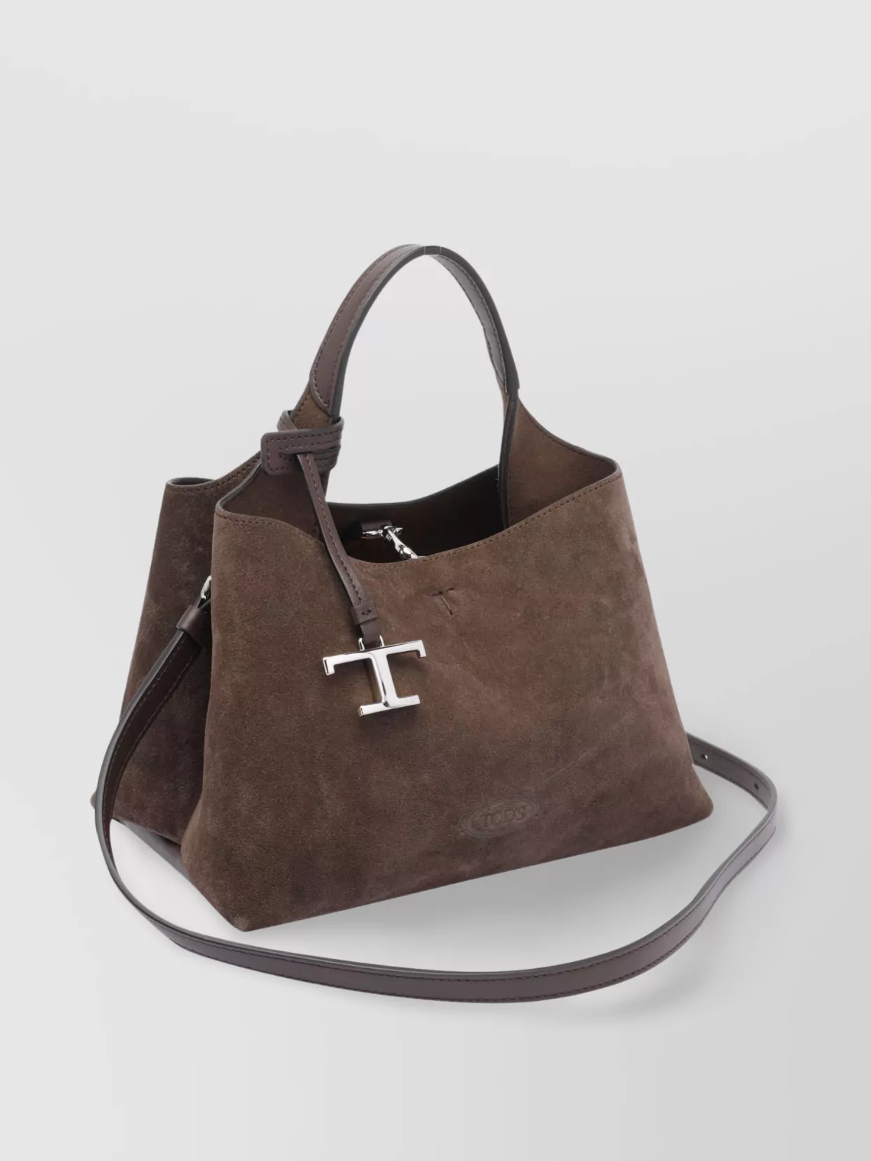 Tod's Micro Suede Cross-body Bag With Handle Strap
