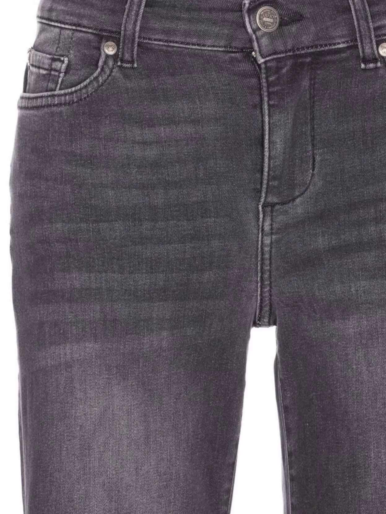 Liu Jo Faded Trousers With Belt Loops And Rivets