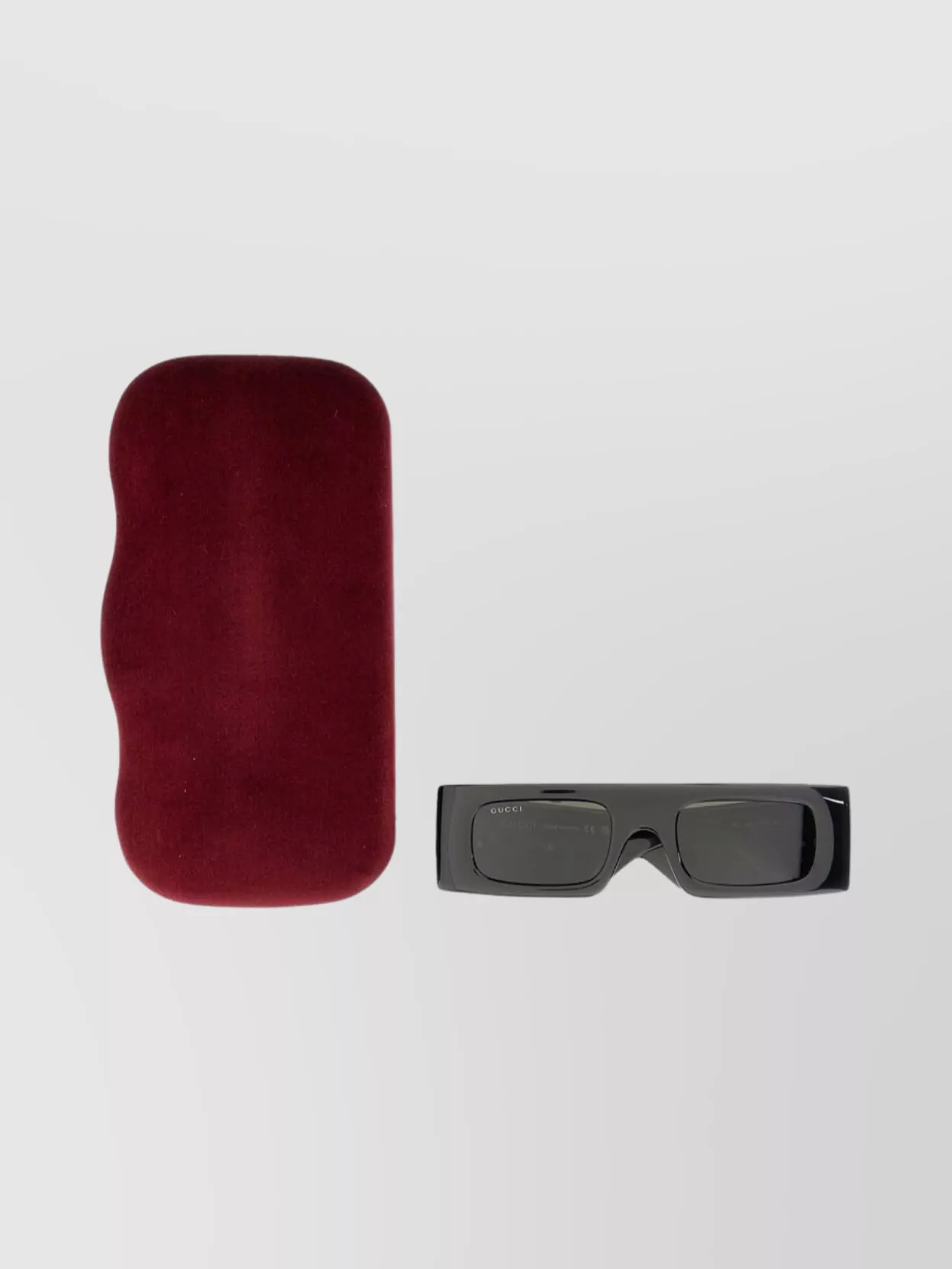 Gucci Rectangular Frame Sunglasses Thick Arms