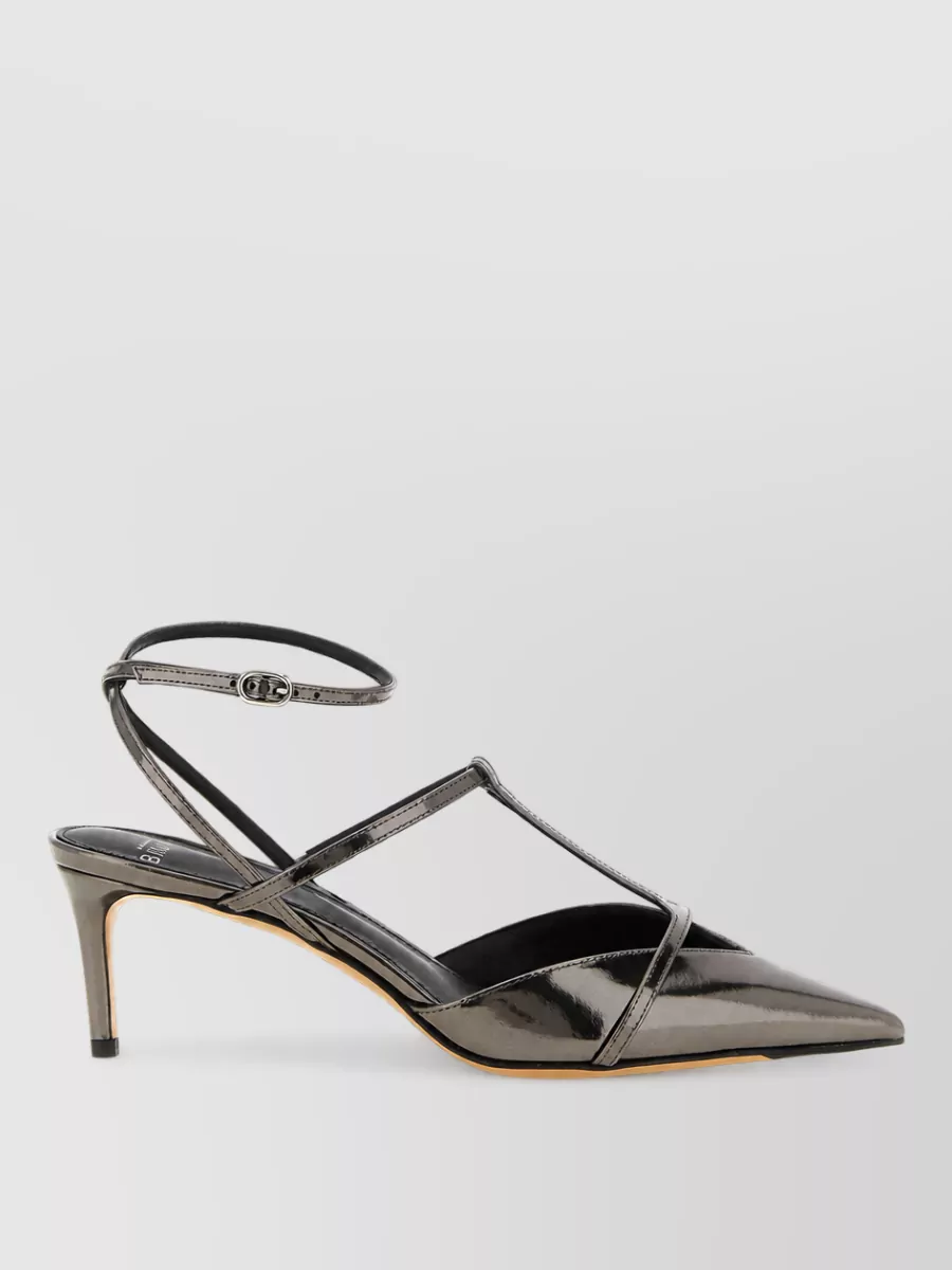 Alexandre Birman Leather T-Strap Pumps