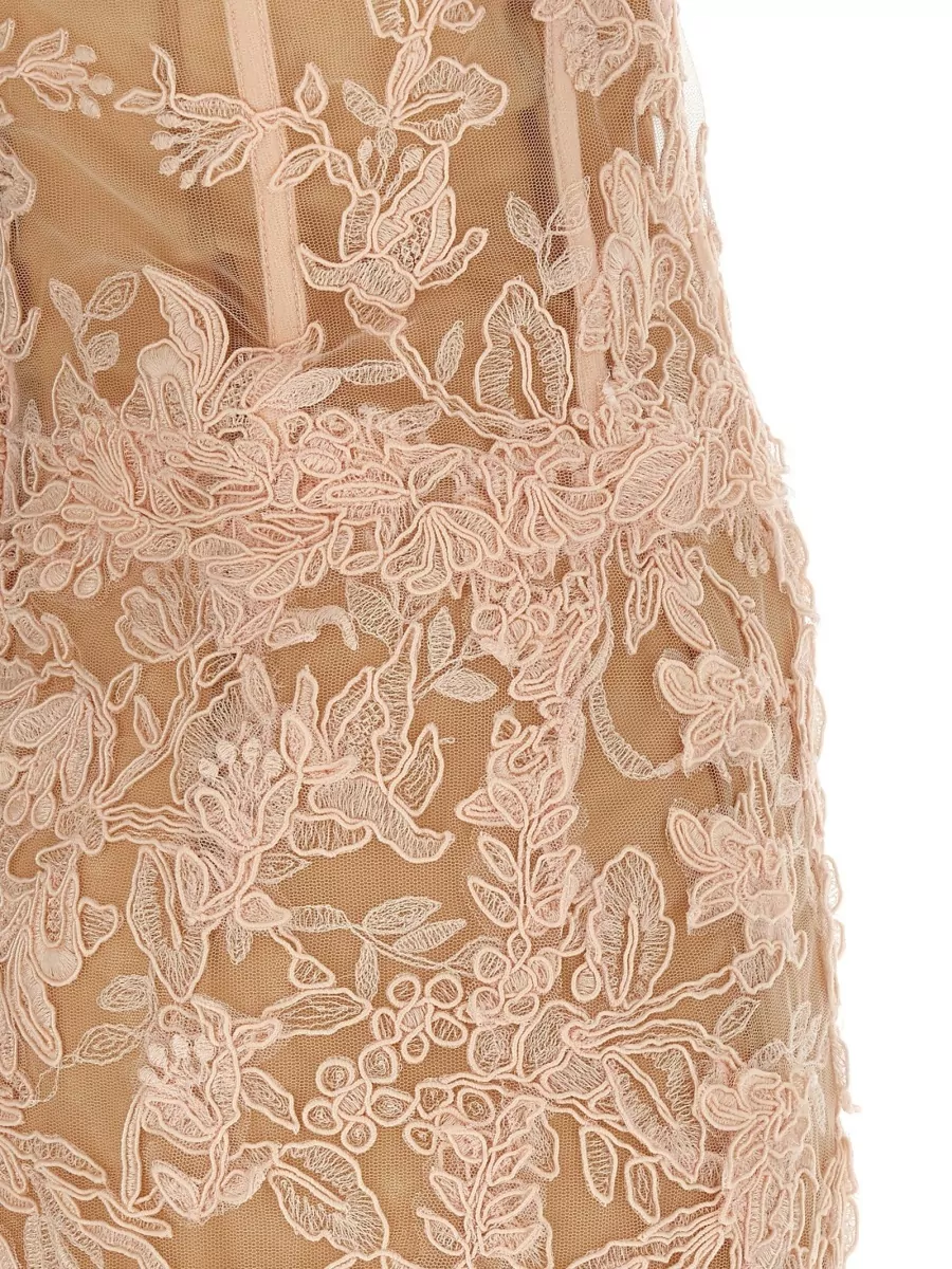 Ermanno Scervino Off-The-Shoulder Lace Midi Dress
