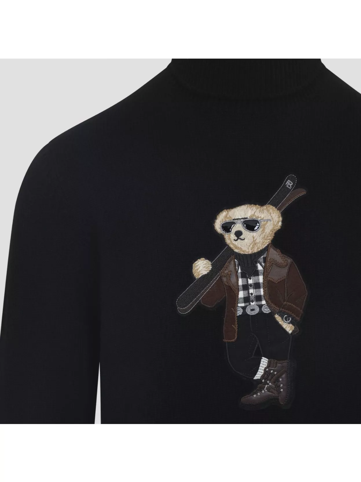 Ralph Lauren Purple Label Long Sleeve Turtleneck Pullover Embroidered