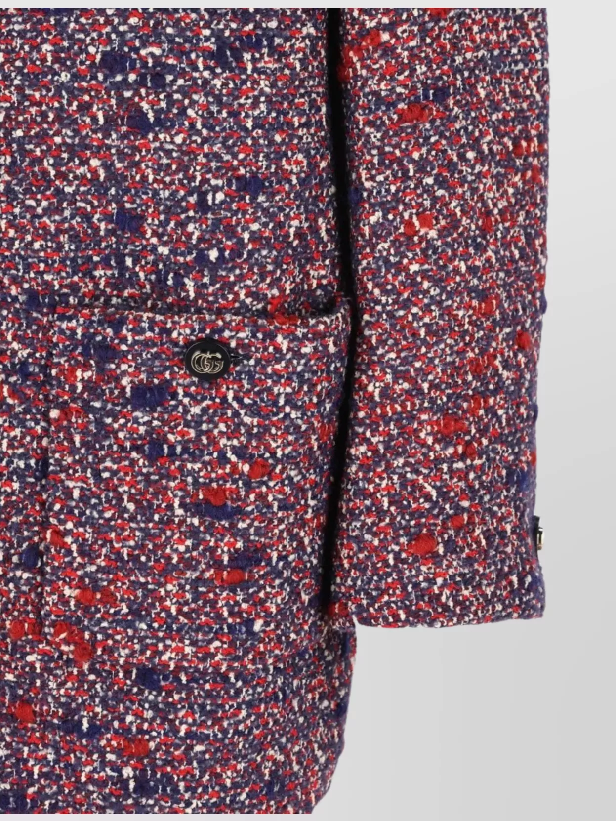 Gucci Longline Tweed Jacket Front Pockets