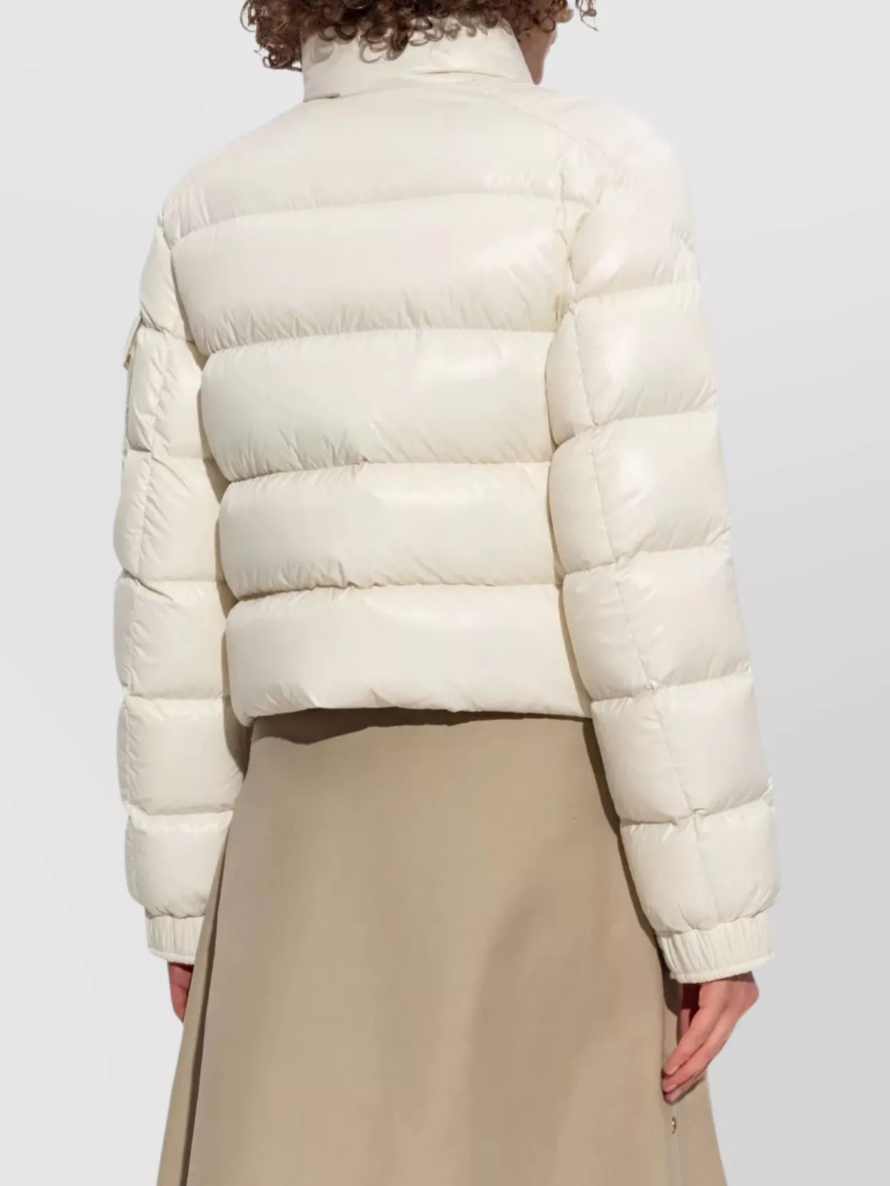 Moncler High Collar Quilted Jacket And Pockets