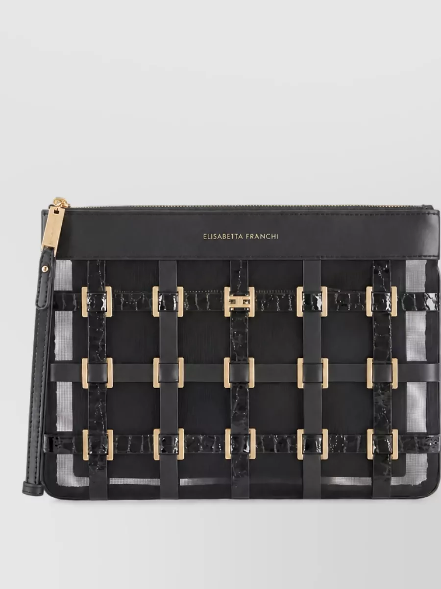 Elisabetta Franchi studded clutch bag