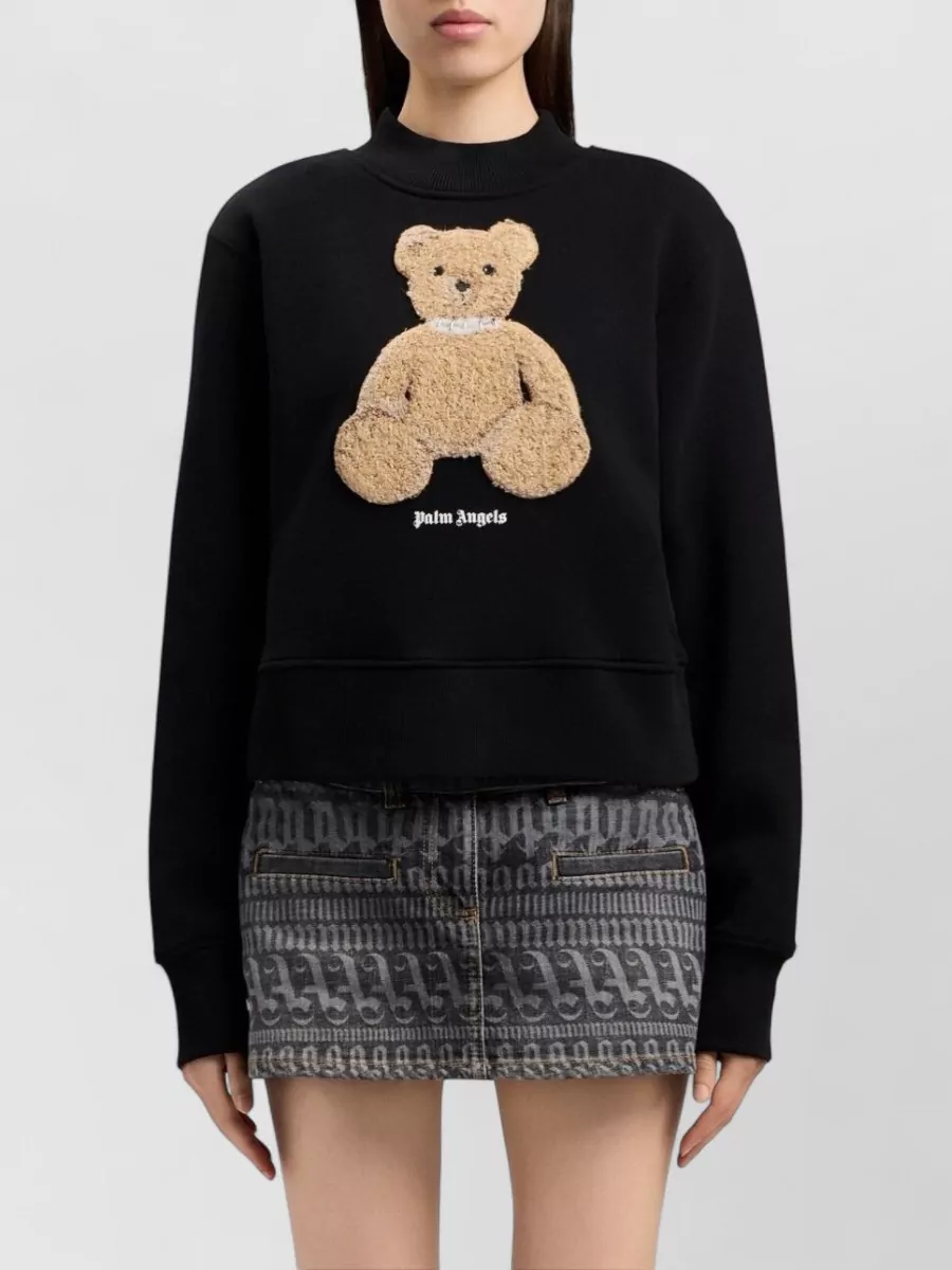 Palm Angels Ribbed Crewneck Sweatshirt