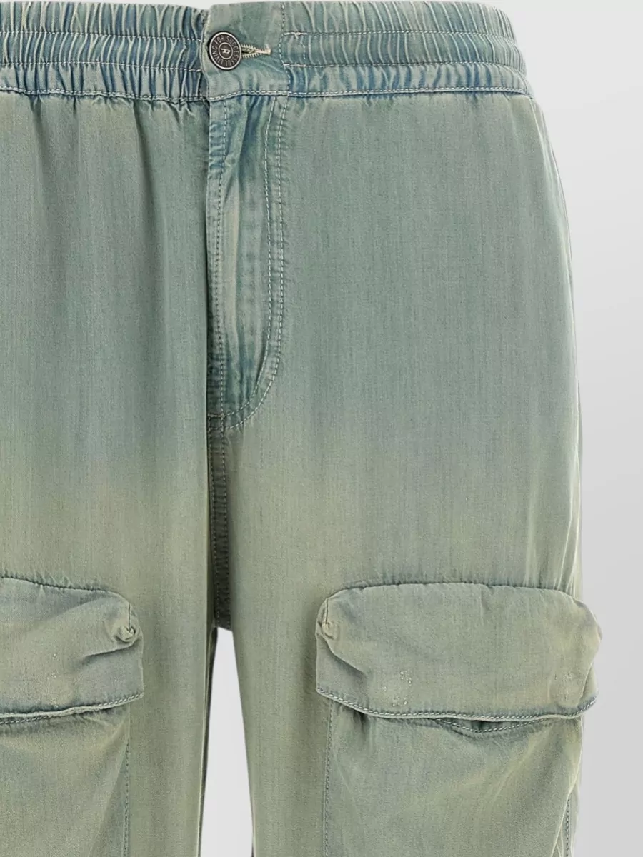 Diesel Lyocell Straight-Leg Cargo Jeans