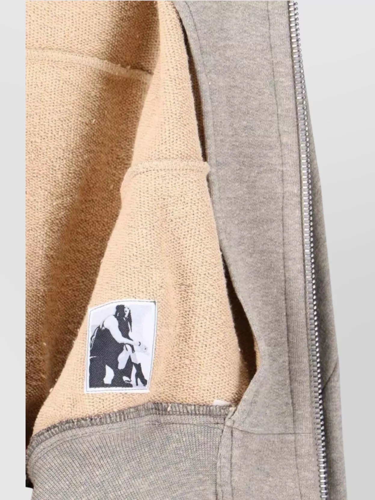 Rick Owens Drkshdw Cropped Hooded Long Sleeve Knit Sweatshirt
