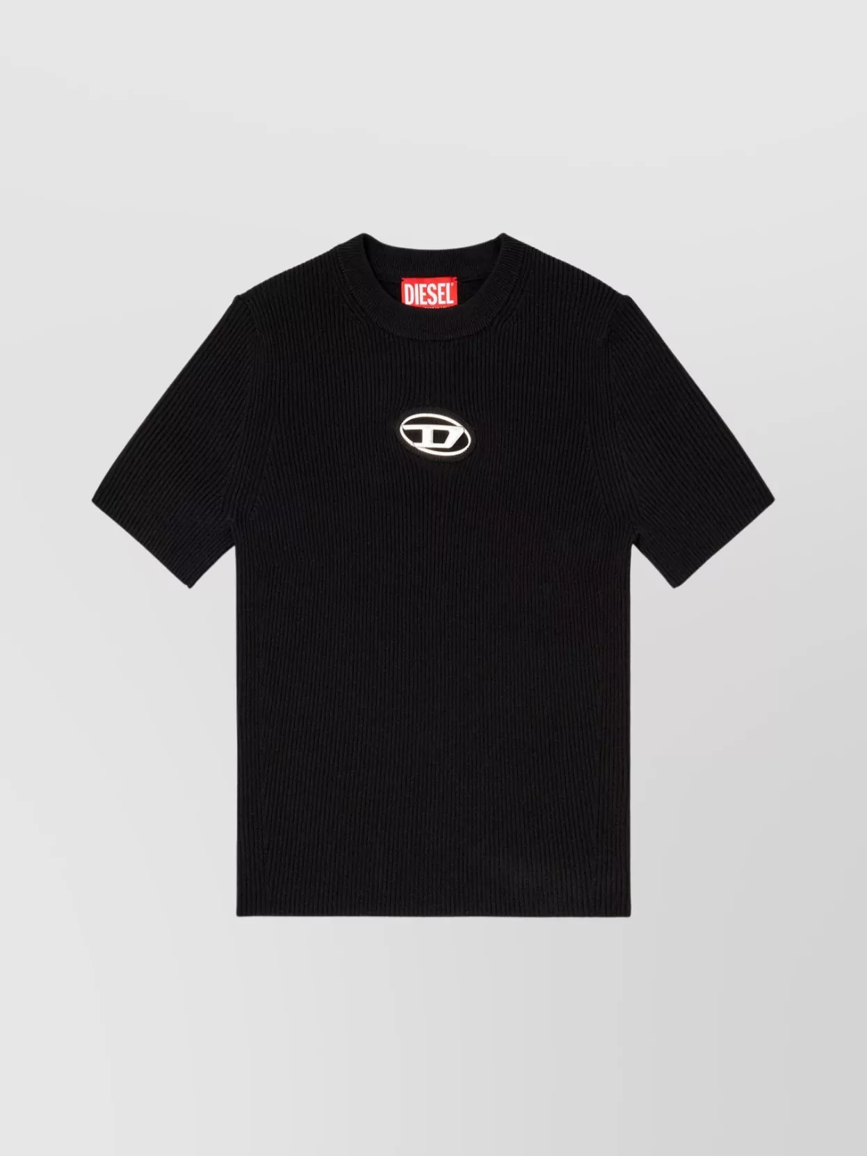 Diesel Ribbed cutout slim-fit knitted t-shirt