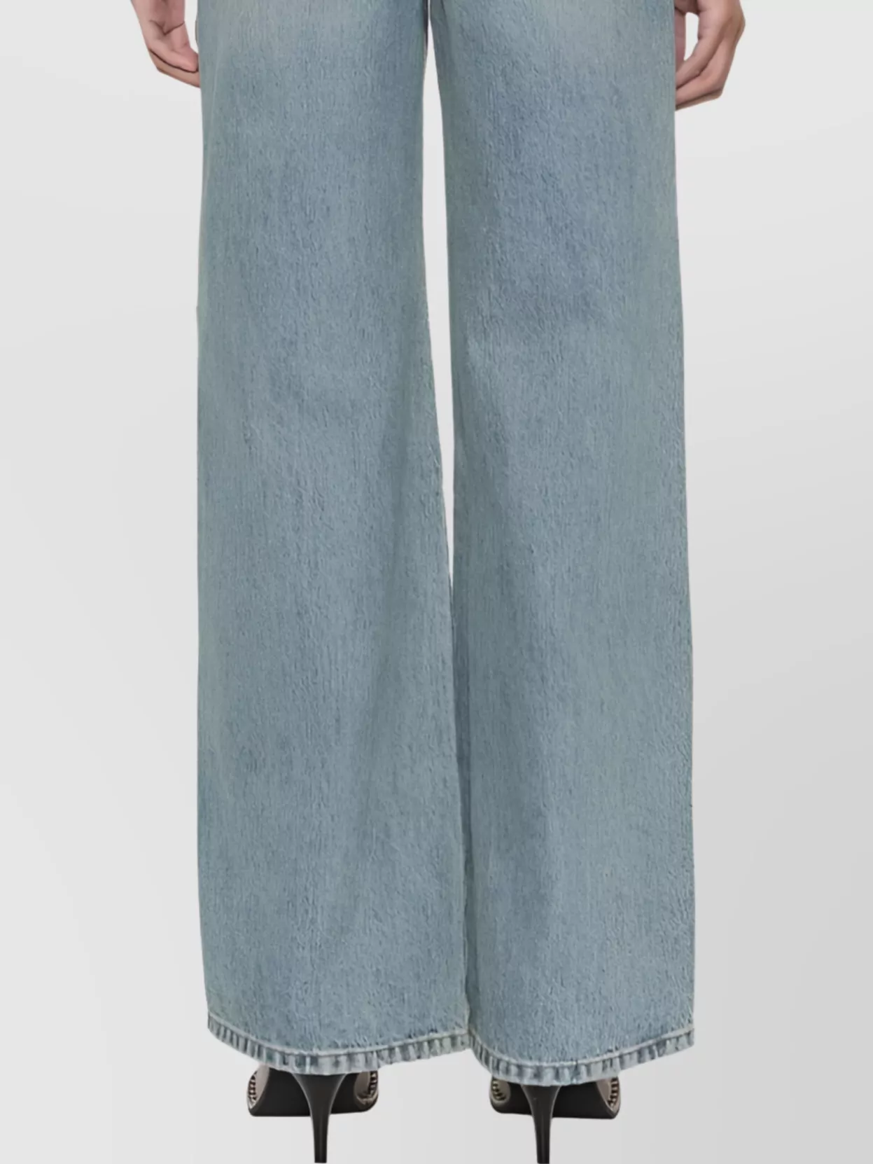 Loewe High Waist Denim Jeans With Wide Leg
