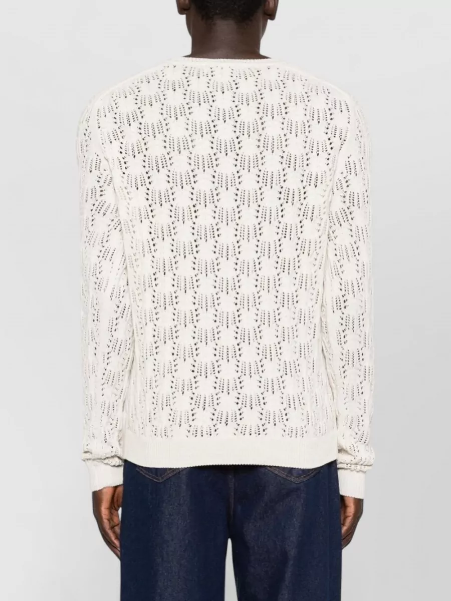Vivienne Westwood Openwork Knit Logo-Intarsia Crewneck Jumper