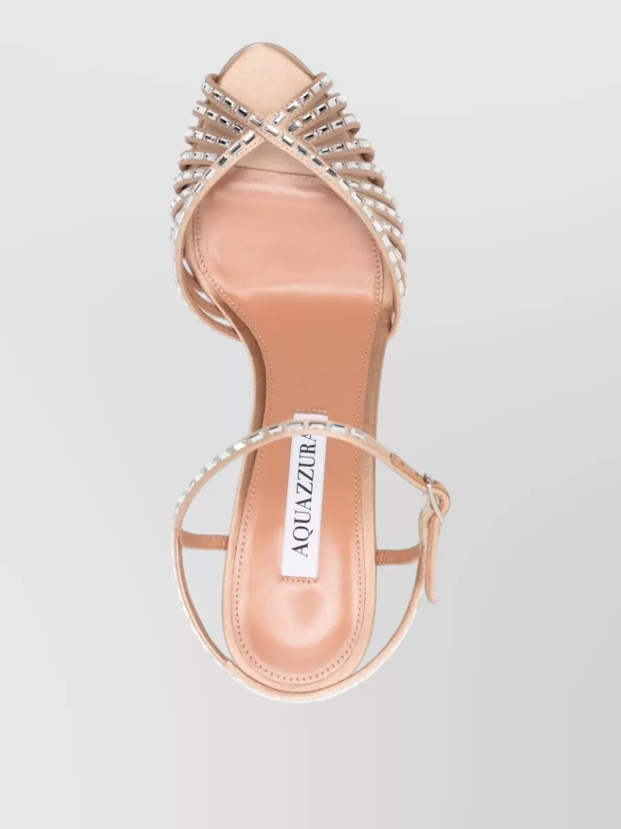 Aquazzura Sandals Embellished Straps Open Toe Stiletto