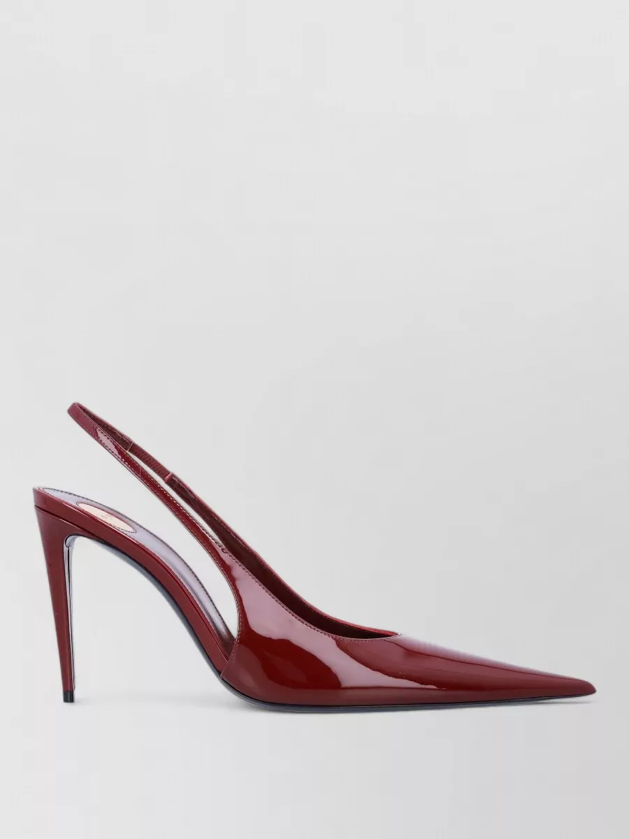 Saint Laurent Guermantes Slingback Pumps In Red Patent Leather In Red