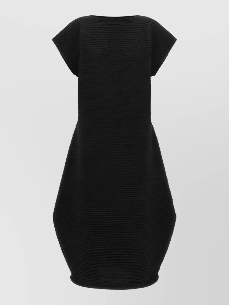 Pleats Please Issey Miyake zig zag knit midi dress