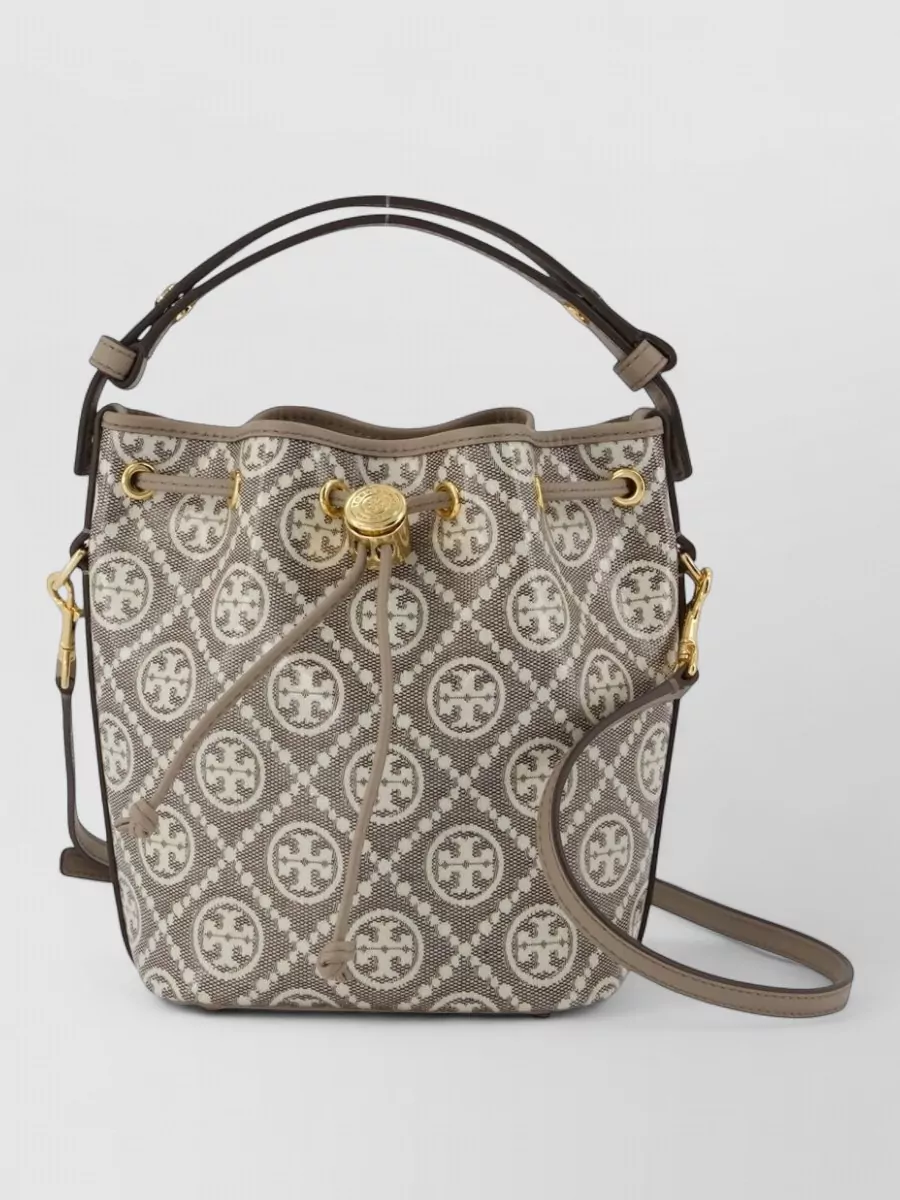 Tory Burch t monogram mini coated canvas bucket bag