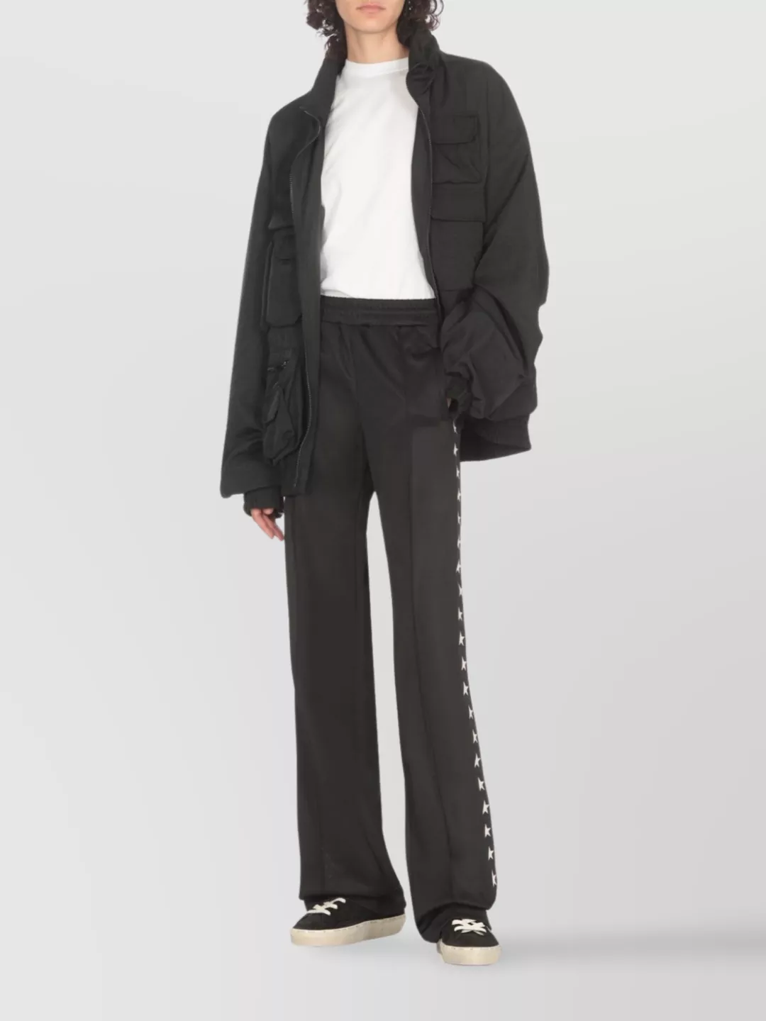 Golden Goose Wide Leg Trousers Star Pattern