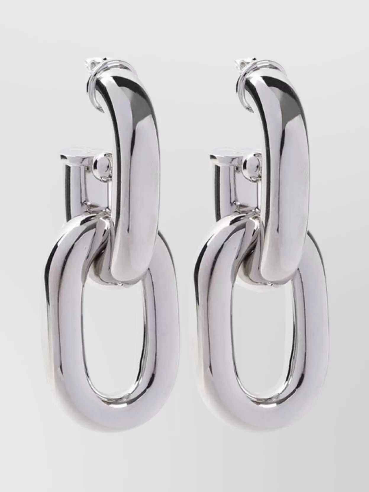 Rabanne Xl Link Double Hoop Earrings In Purple