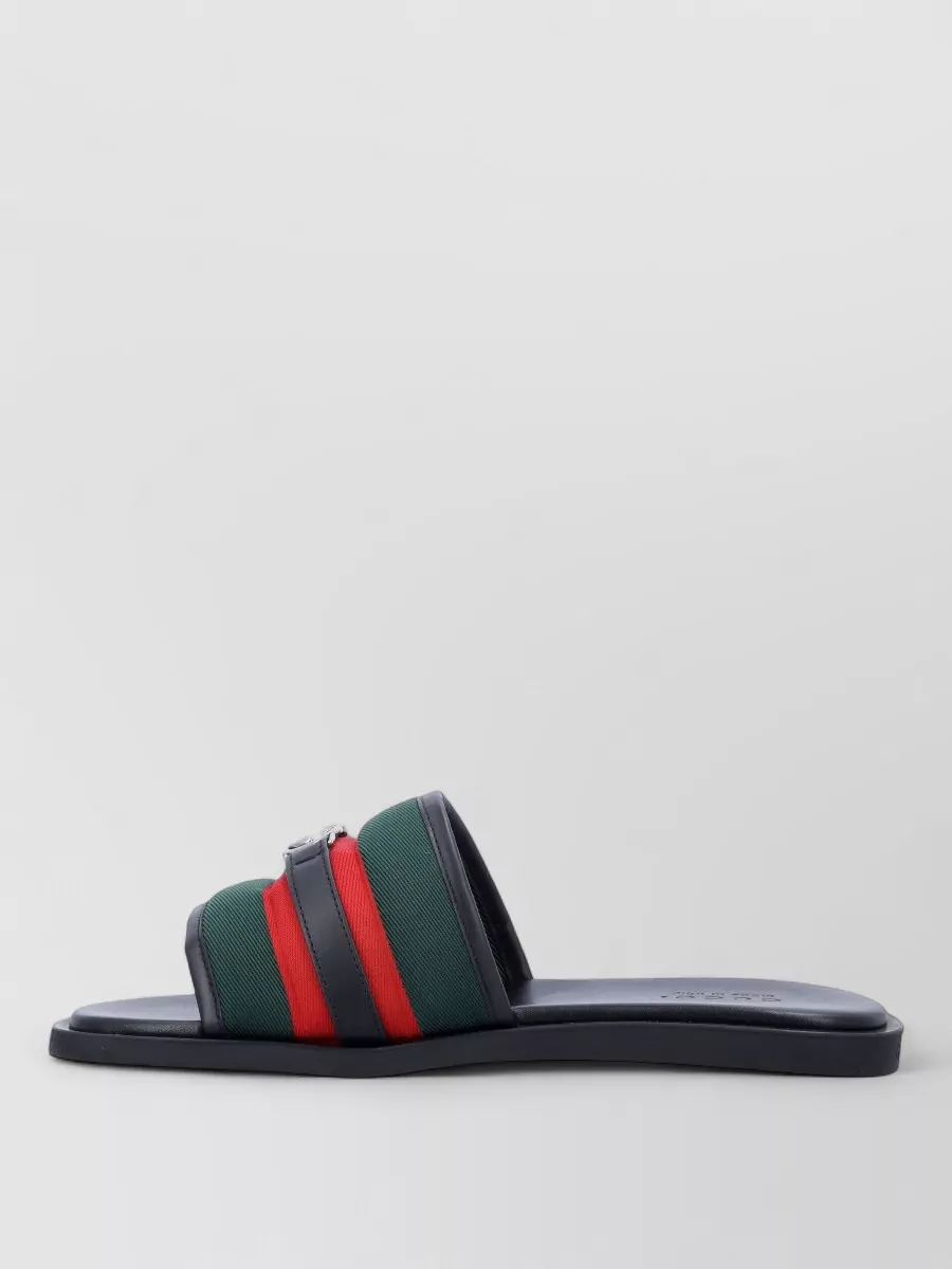 Gucci Signature Web Slide Sandal Rubber Sole