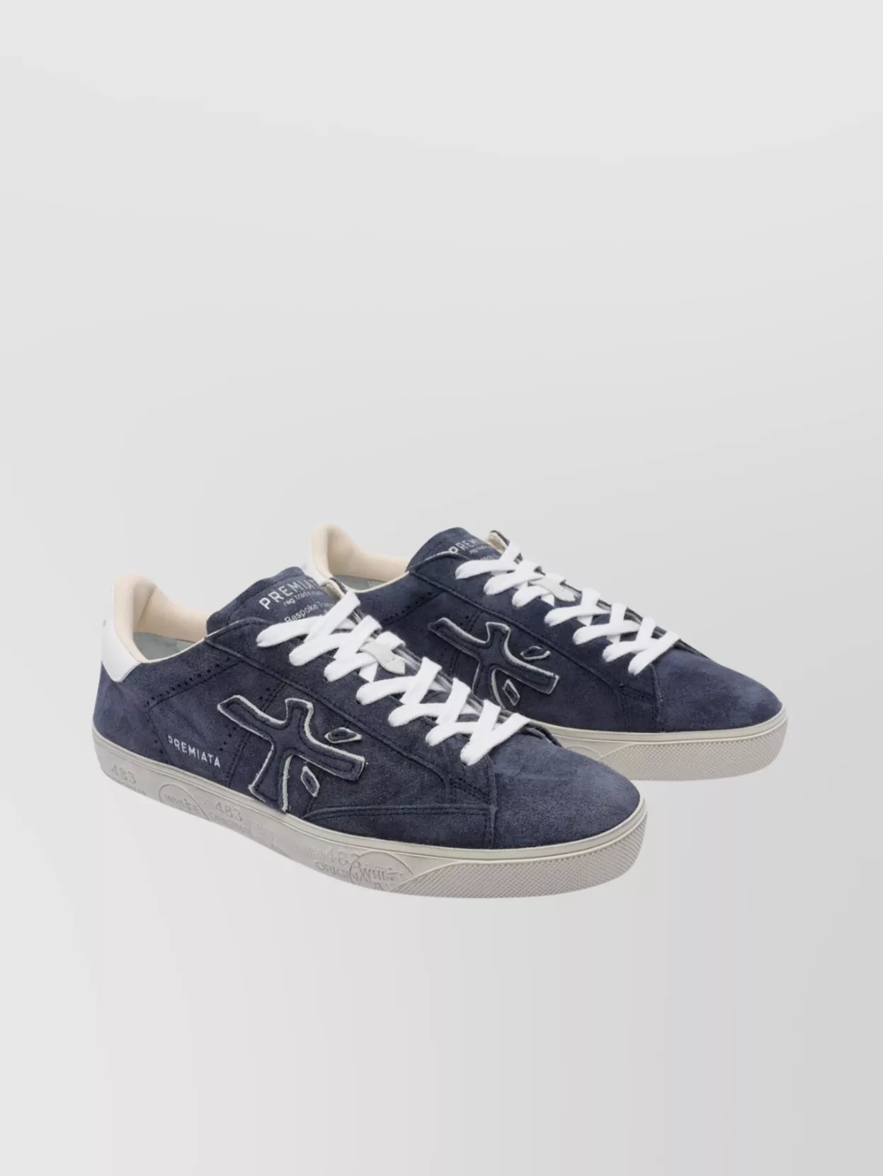 Premiata Low Top Sneakers Embroidered Accents