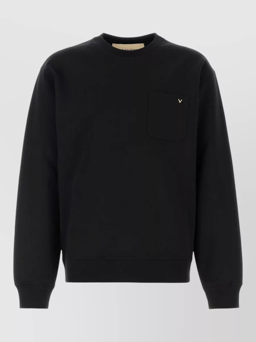 Valentino Garavani ribbed cotton long-sleeve sweatshirt