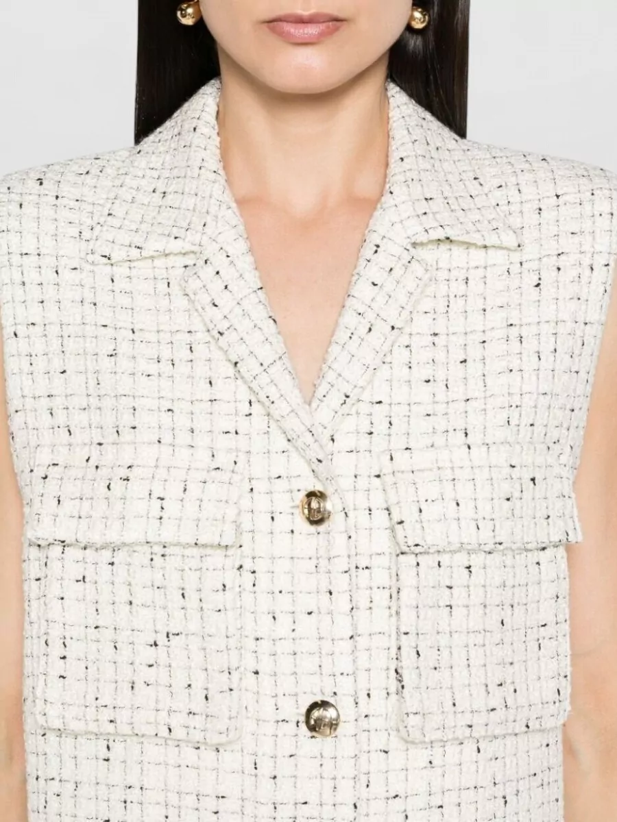 Anine Bing Alden Dress Sleeveless Textured Large Pockets