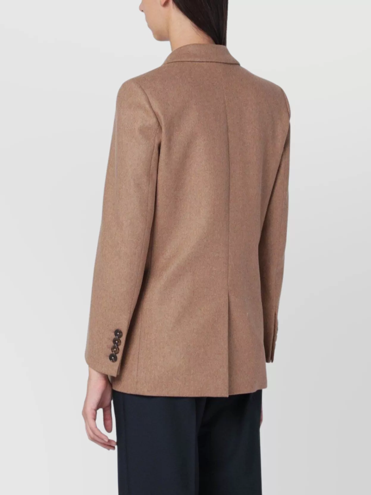 Blazé Milano Wool And Cashmere Double-breasted Coat In Brown