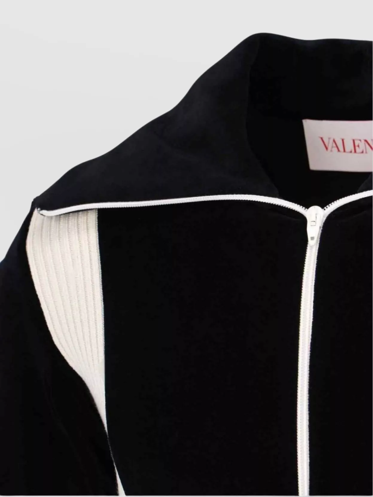 Valentino Ribbed Knit Contrast Panels
