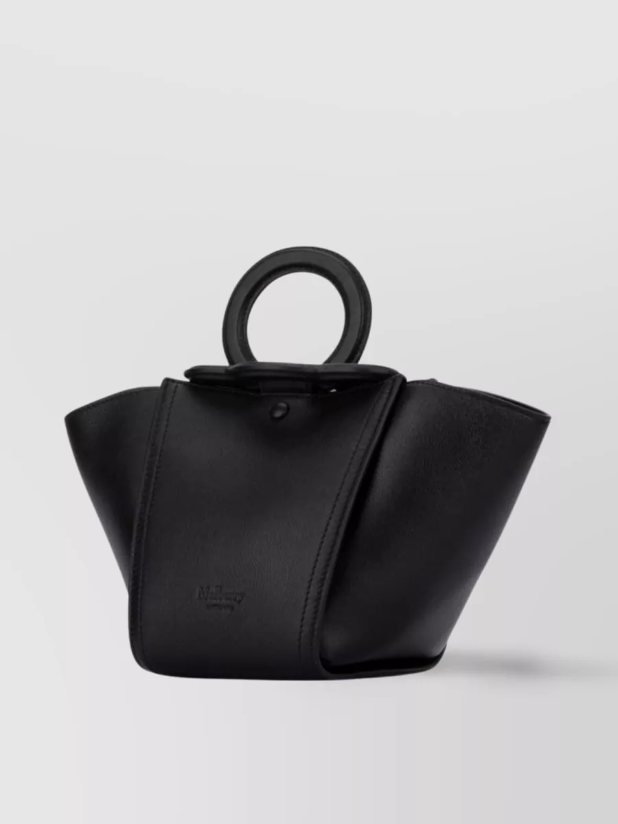 Shop Mulberry Structured Handle Tote Bag In Black