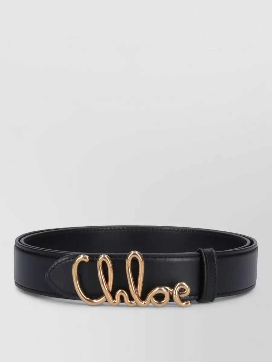 Chloé Smooth Finish Belts For Every Occasion In Black