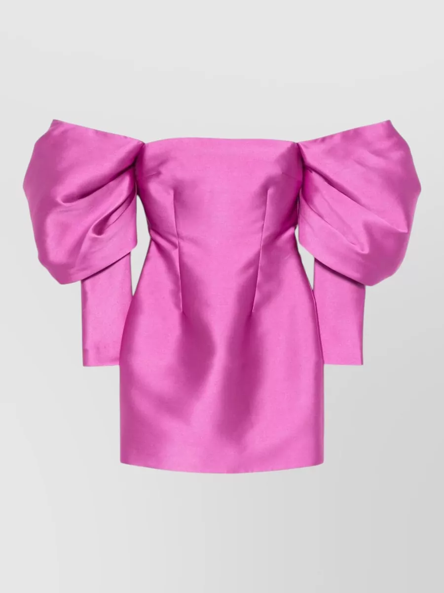 Solace London Draped Long Sleeve Mini Dress