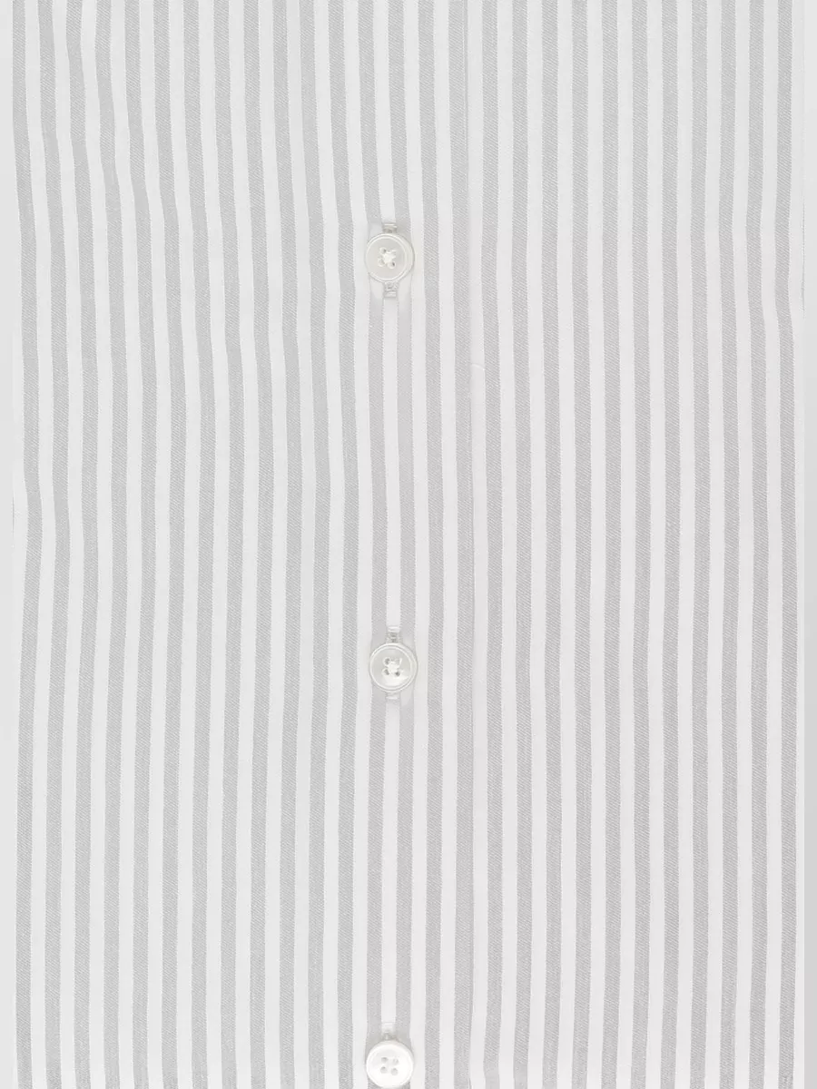 Xacus Striped Cotton Long-Sleeve Shirt