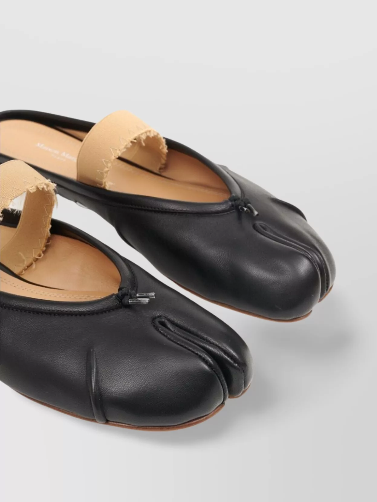 Maison Margiela Split-Toe Leather Ballerina Mules
