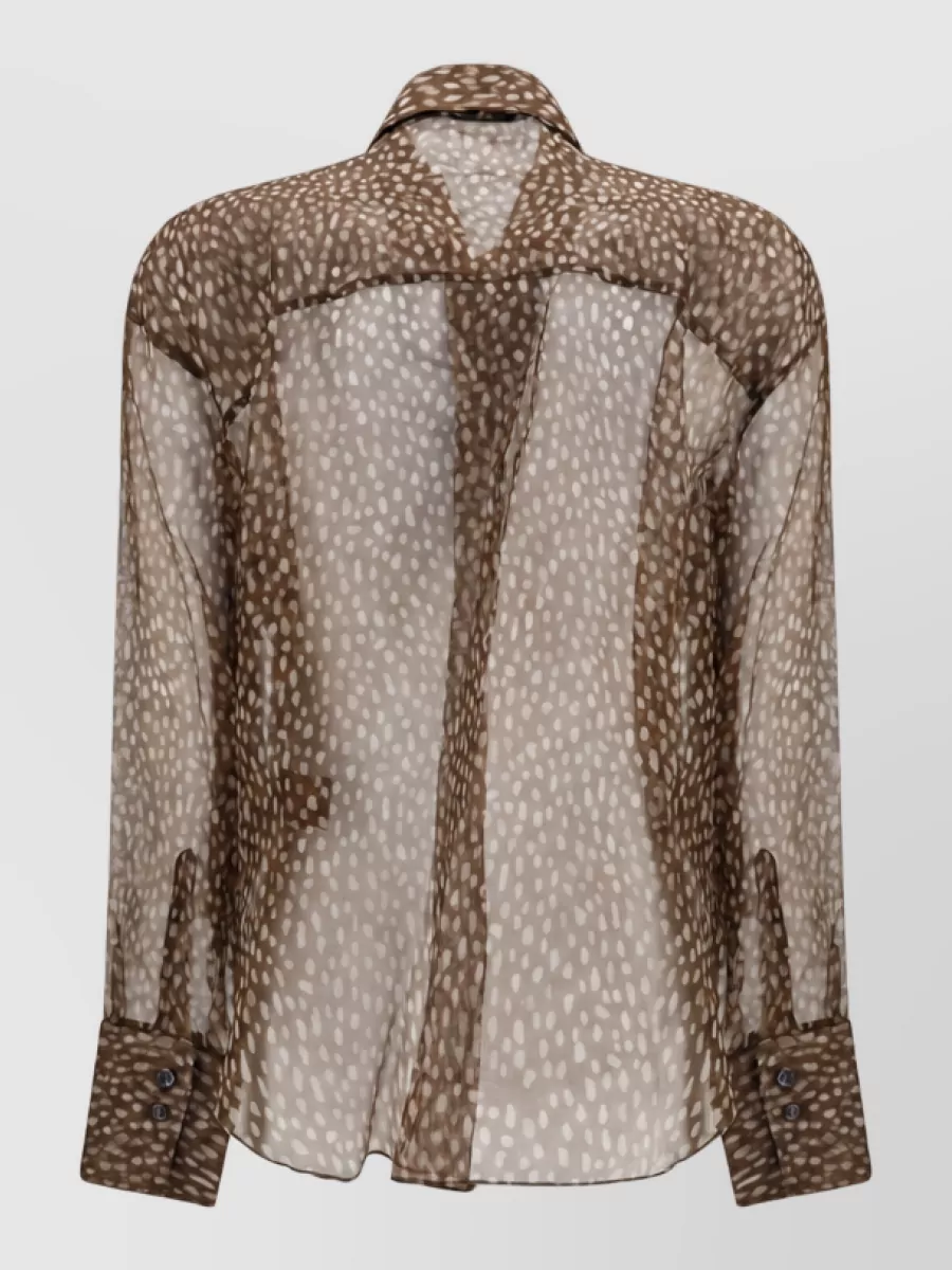 Brunello Cucinelli Silk Pattern Blouse
