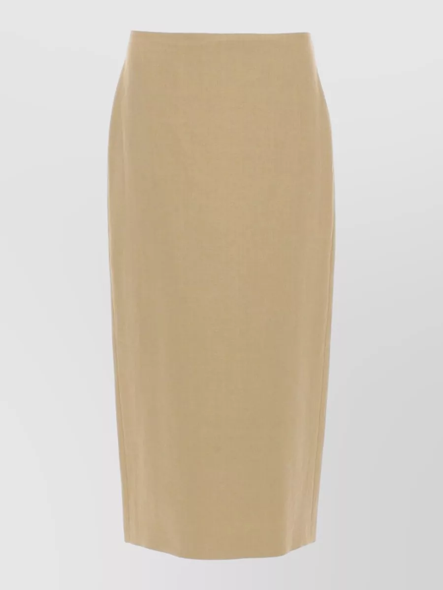 Max Mara Linen Slim-Fit Midi Skirt