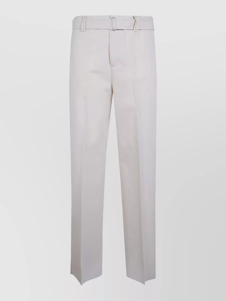 Lardini silk and cotton belt trousers