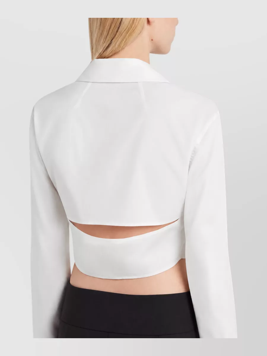 Courrèges Cropped Cotton Shirt Jacket