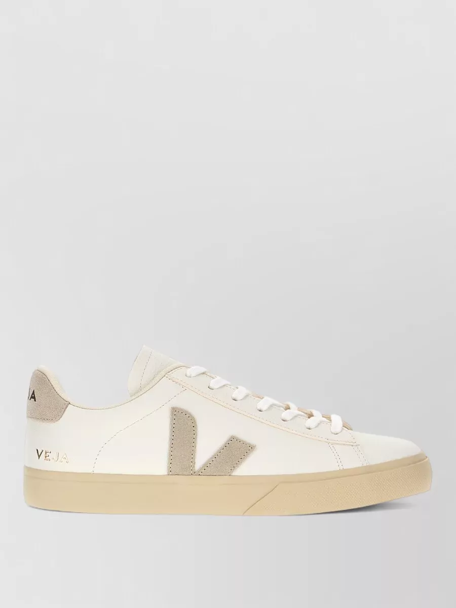 Veja Leather Campo Chromefree Sneakers Contrast Heel