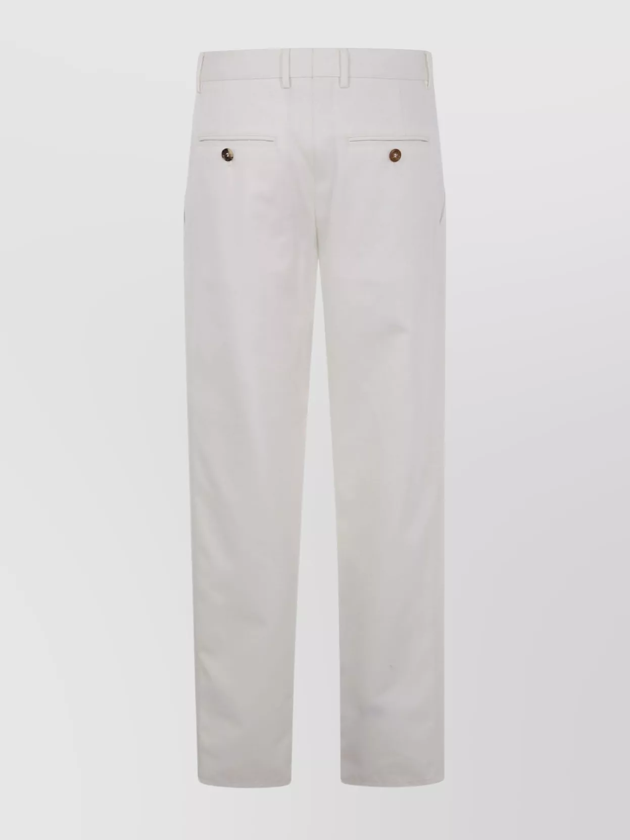 Brunello Cucinelli Double Pleated Chino Trousers In White