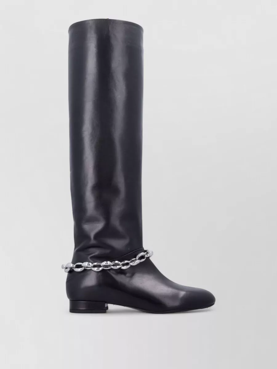 By Far Leather Knee-High Boots