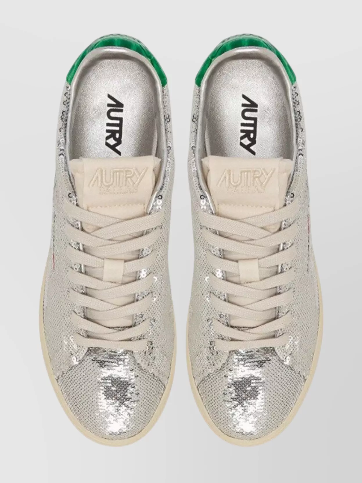 Autry Dallas Low Sneakers Featuring Crystals In Metallic